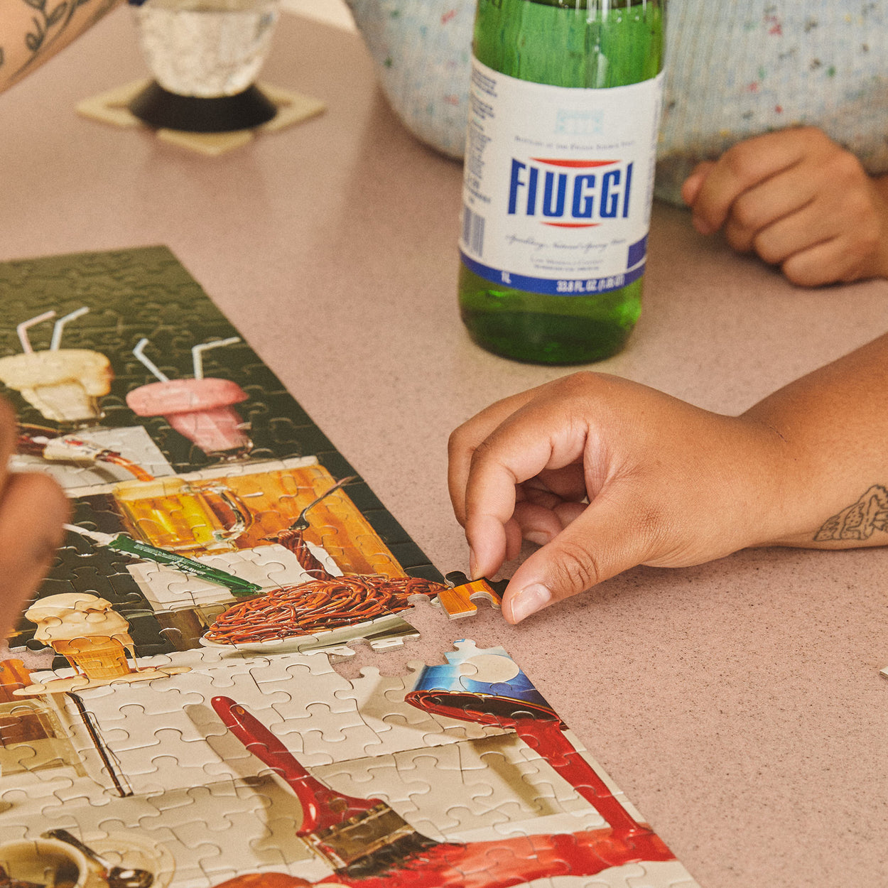 Oops Puzzle | Le Puzz | 500 Pieces: Oops is an homage to one of our favorite oddities — Frozen Moments! These wonderfully weird fake food objects are a moment frozen in time. We even tracked down their original creator Geoffrey Rose (see back of box for an exclusive interview).